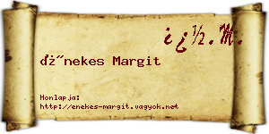 Énekes Margit névjegykártya
